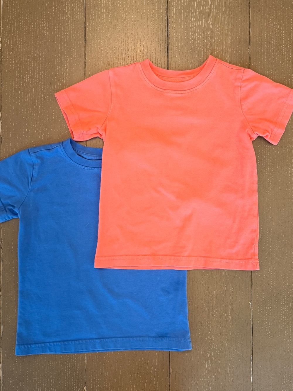PRIMARY Toddler Boys’ Cotton Short-Sleeve Coral & Blue T-Shirt Bundle • Size 3